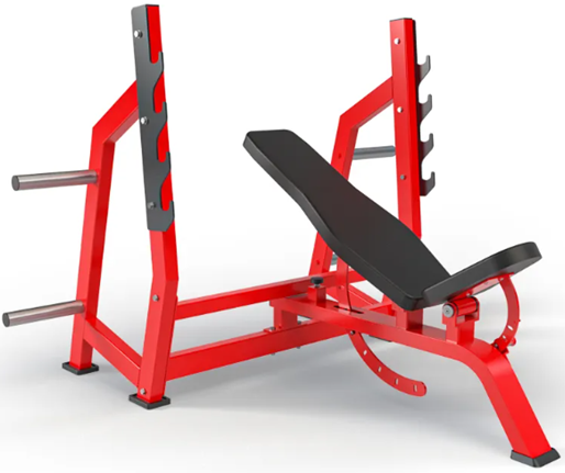 Adjustable Bench Press with Plate Storage