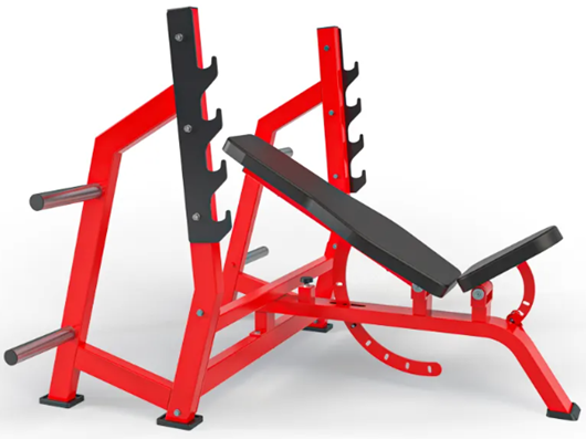 Adjustable Bench Press with Plate Storage