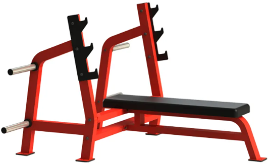 Flat Bench Press with Plate Storage